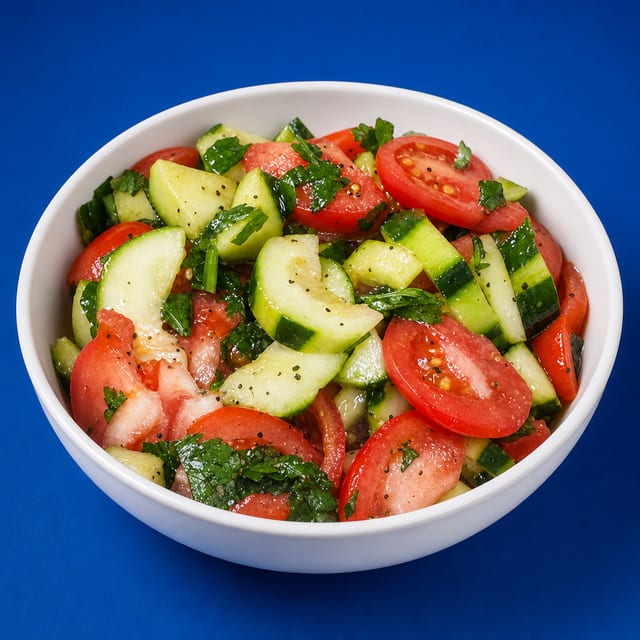 Cucumber Tomato Salad.