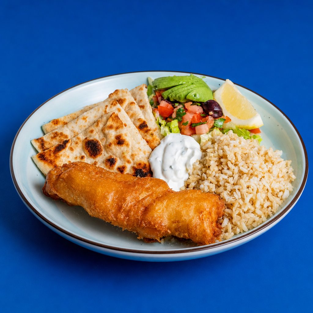 Crispy Cod Plate.