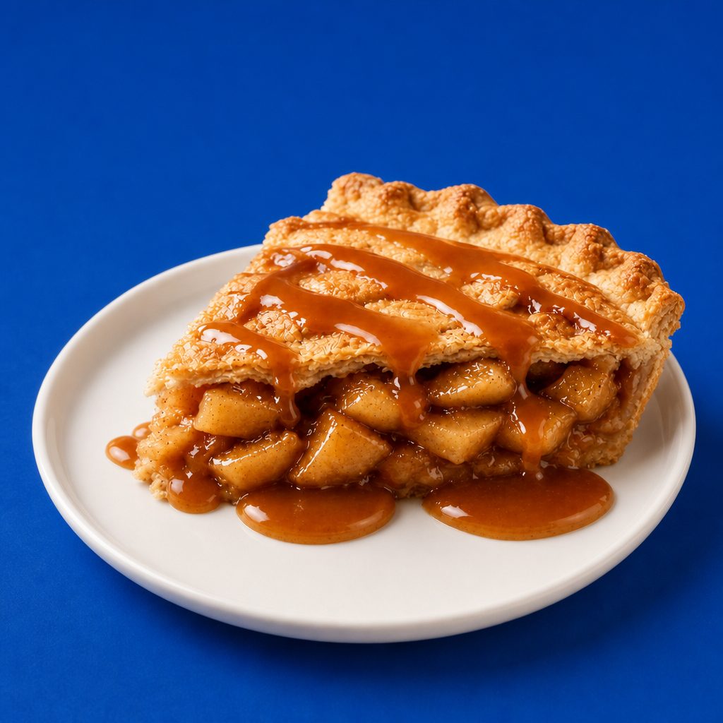Apple Pie with Caramel Sauce.