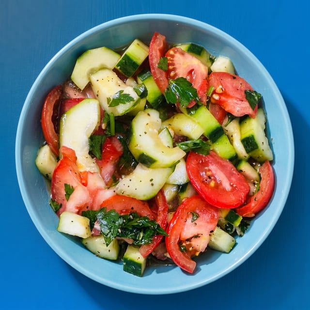 Cucumber Tomato Salad.