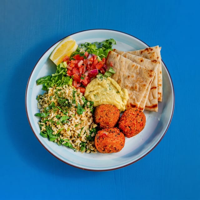 Tomato Mint Fritters Plate.