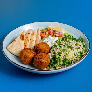 Zucchini Feta Fritters Plate